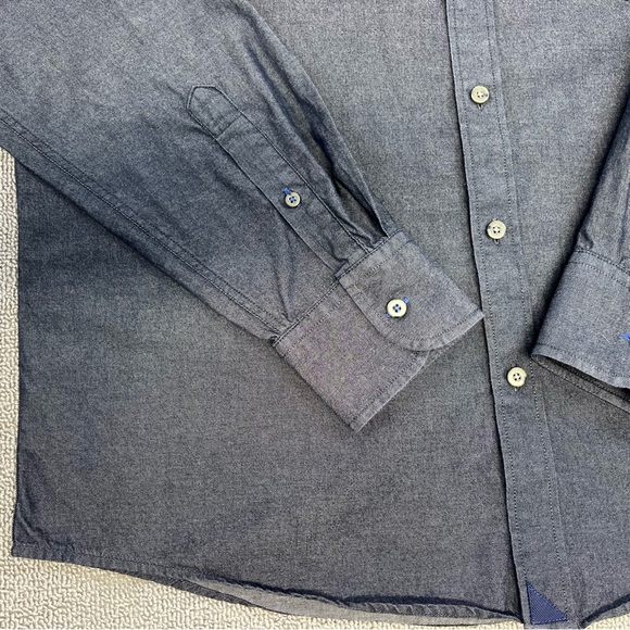 UNTUCKit Shirt Adult Large Gray Button Up Casablanca Business Casual Men - Picture 5 of 12